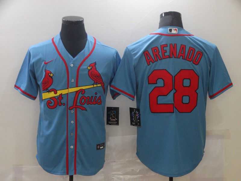Men St.Louis Cardinals 28 Arenado Light blue Game Nike MLB Jerseys Men St.Louis Cardinals 28 Arenado Light blue Game Nike MLB Jerseys
